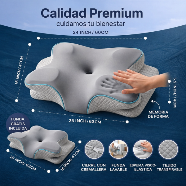 SalviaCloud™ - Almohada de apoyo cervical
